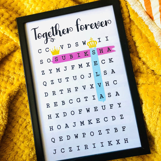 Couple Word Search Frame