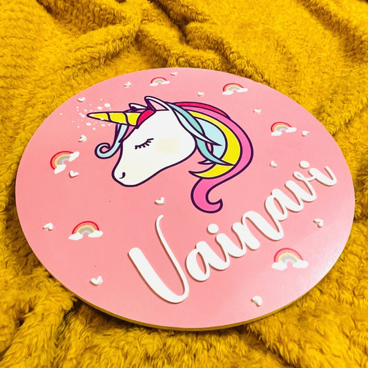 Baby Name Board - Unicorn